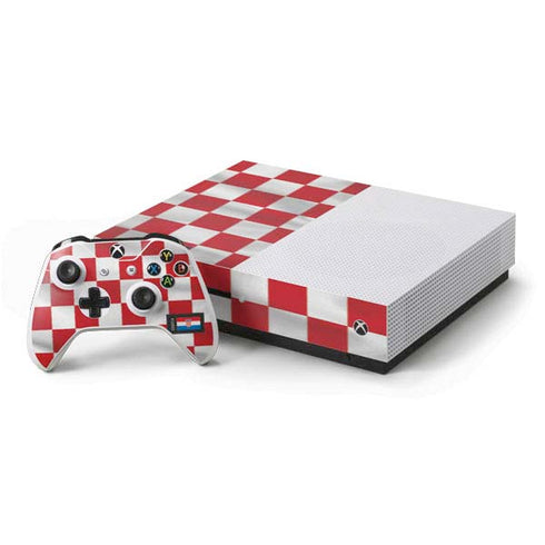 Croatia Soccer Flag Xbox One S Console and Controller Bundle Skin